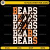 Chicago Bears Claw Bears SVG stacked football fan vector design