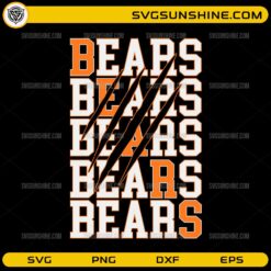 Chicago Bears Claw Bears SVG stacked football fan vector design