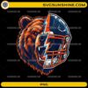 Chicago Bears Football Helmet PNG with bear design