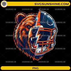 Chicago Bears Bear Helmet PNG | Chicago Bears Football Helmet PNG Design