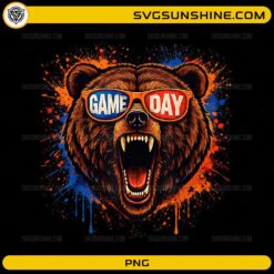 Chicago Bears Game Day PNG fierce bear mascot design
