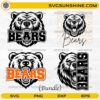 Chicago Bears mascot SVG bundle bear head football designs