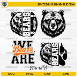 Chicago Bears SVG bundle bear mascot football designs