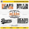Chicago Bears typography SVG bundle Bears Nation football designs