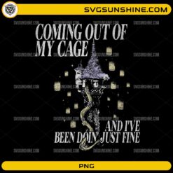 Coming Out of My Cage PNG fairy tale tower lantern design