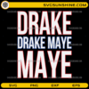 Drake Drake Maye SVG football fan typography design