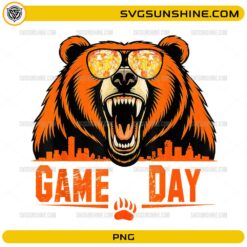 Game Day Bear PNG Chicago Bears mascot sports design
