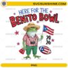 Here For The Benito Bowl 2026 Frog Puerto Rican Flag PNG Bad Bunny Super Bowl design