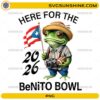 Here For The Benito Bowl 2026 PNG with frog and Puerto Rico flag