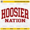 Hoosier Nation SVG cut file varsity college design