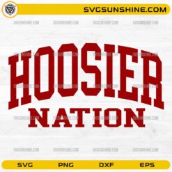 Hoosier Nation SVG cut file varsity college design