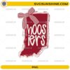 Hoosiers Indiana State PNG with cute bow design