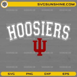 Hoosiers IU SVG cut file with varsity lettering and IU logo