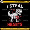 I Steal Hearts 67 SVG funny dinosaur Valentine’s Day design