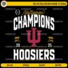 Indiana Hoosier CFP National Champions 2025 SVG college football design