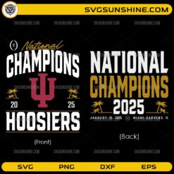 Indiana Hoosier National Champions 2025 SVG design preview