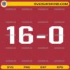 Indiana Hoosiers 16 0 SVG perfect season football score