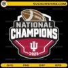 Indiana Hoosiers 2025 National Champions SVG college football design