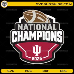 Indiana Hoosiers 2025 National Champions SVG college football design