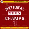 Indiana Hoosiers 2025 National Champs SVG college football championship design