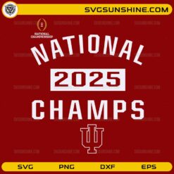 Indiana Hoosiers 2025 National Champs SVG college football championship design