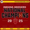 Indiana Hoosiers National Champions 2025 SVG college football design