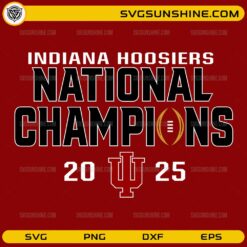 Indiana Hoosiers National Champions 2025 SVG college football design
