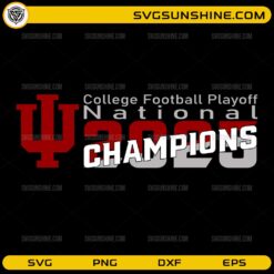 Indiana Hoosiers National Champions SVG College Football Playoff 2025