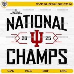 Indiana Hoosiers National Champs 2025 SVG IU championship design