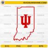 Indiana IU SVG with Indiana state map and IU logo