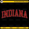 Indiana SVG varsity college style arched lettering cut file