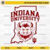 Indiana University SVG with Indiana state map and Hoosiers mascot