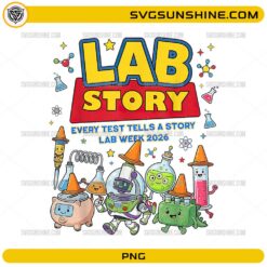 Lab Story Lab Week 2026 PNG &ndash; Cute Science Lab Week Cartoon PNG Design