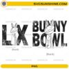 LX Bunny Bowl PNG front and back design inspired by Bad Bunny Super Bowl