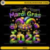 Mardi Gras 2026 PNG colorful carnival jester hat design