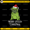 Merry Puggin’ Christmas SVG funny pug dog Christmas design