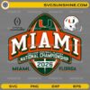 Miami College Football Championship 2026 SVG playoff emblem design