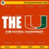Miami Football 2026 Championship SVG The U design