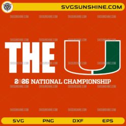 Miami Football 2026 Championship SVG The U design
