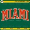 Miami Hurricanes Arched Miami SVG college football letter design