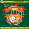 Miami Hurricanes College Football Playoff 2026 SVG national championship design