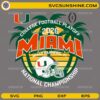 Miami Hurricanes Football Playoff 2026 SVG tropical championship design