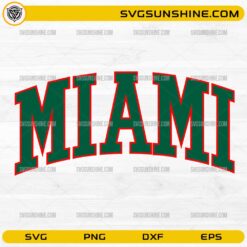 Miami Hurricanes MIAMI SVG college football vector design
