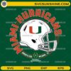 Miami Hurricanes National Championship 2026 SVG Miami U football helmet design