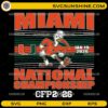 Miami Hurricanes National Championship SVG college football vector design