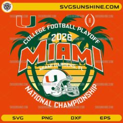 Miami U CFP 2026 SVG tropical college football championship design
