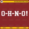 O-H-N-O Indiana Hoosiers SVG fan slogan design