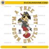 Pinocchio I’m a Free Boy PNG vintage parody character art