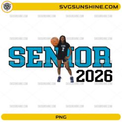Senior 2026 basketball PNG girls senior night design