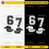 Six Seven 67 Hands SVG meme design